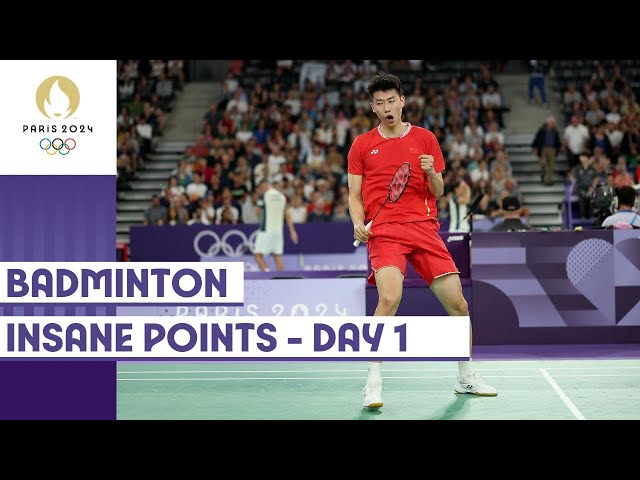 9 minutes of INSANE badminton points from #Paris2024 🏸🔥