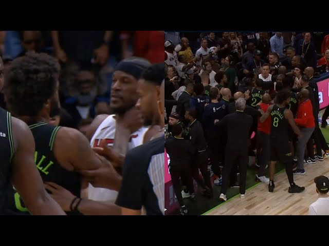 4 EJECTED after Naji Marshall chokes Jimmy Butler and starts HUGE FIGHT 😳