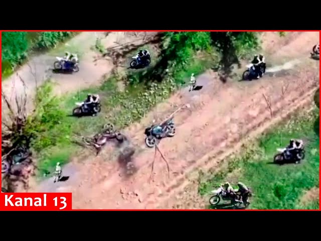 Ukrainian drone crews successfully neutralize Russian military motorcycles