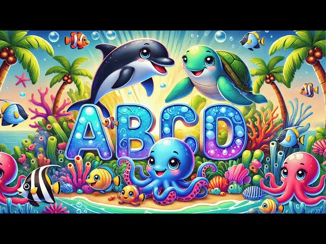 "Learn ABCs with Ocean Animals | Shark, Whale & Dolphin Song for Kids | Fun Learning #abcd  #kids