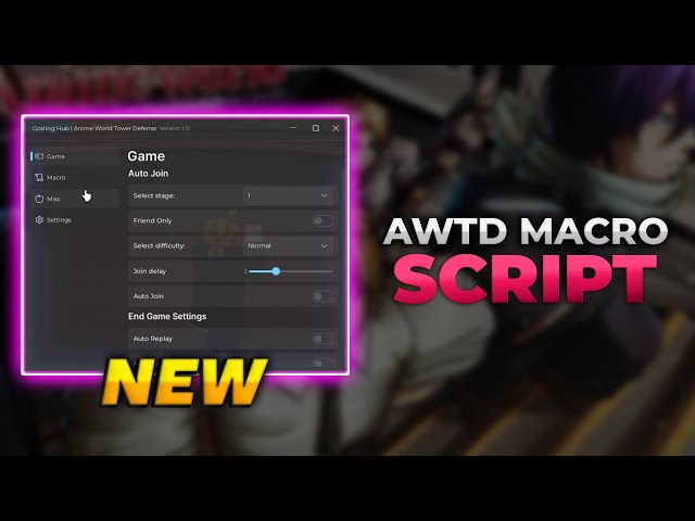 [NEW] Anime World Tower Defense Script Showcase | Macro 24/7!