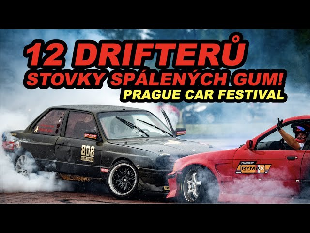 12 drifterů a stovky spálených gum! | Prague car festival 2020