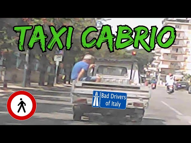 BAD DRIVERS OF ITALY dashcam compilation 11.21 - TAXI CABRIO