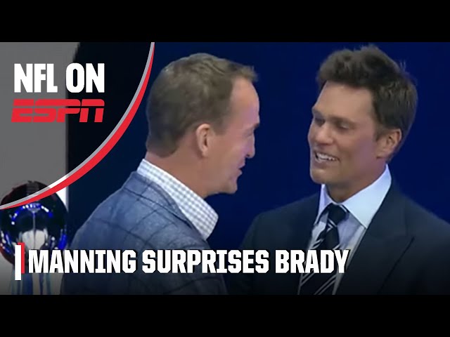 Peyton Manning surprises Tom Brady at Patriots HOF induction | NFL on ESPN