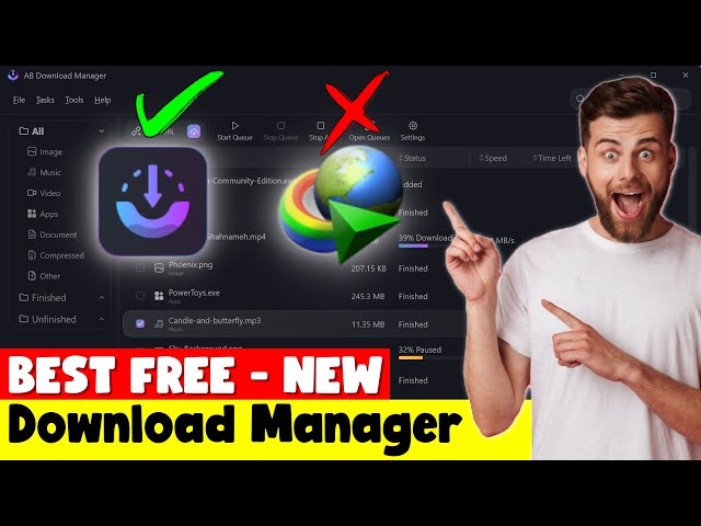 NEW Best Free Download Manager 🚀 For Windows | OpenSource AB Download Manager Alternative to IDM PC