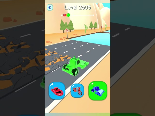 Shape Shifting 2 GAMEPLAY Level No -2605 Walkthrough - New Update Car Racing #Shorts #ShapeShifting