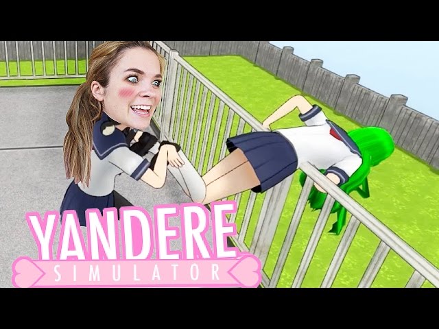 EMPUJÉ A DOS PERSONAS POR EL BALCÓN!! | Yandere Simulator  - lele