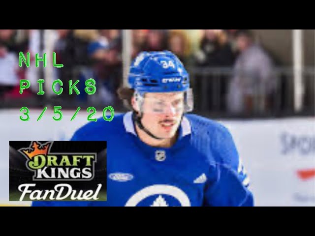 DRAFTKINGS & FANDUEL | 3/5/20 | NHL DFS Pick and Studs Hockey Plays Thursday Night