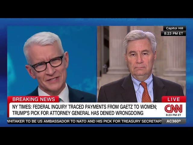 Sen. Whitehouse Joins CNN's Anderson Cooper to Talk Trump's Troubled Nominees