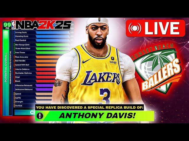 THE BEST ANTHONY DAVIS BUILD is DOMINATING THE REC in NBA 2K25! *LIVE*