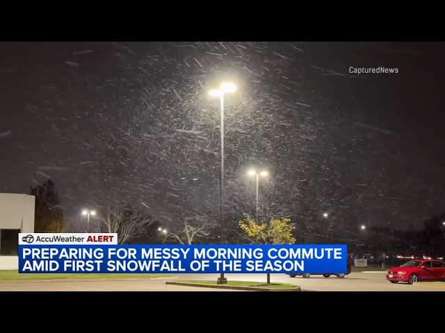 Chicago weather forecast: Crews prepare for messy morning commute amid first snowfall of season