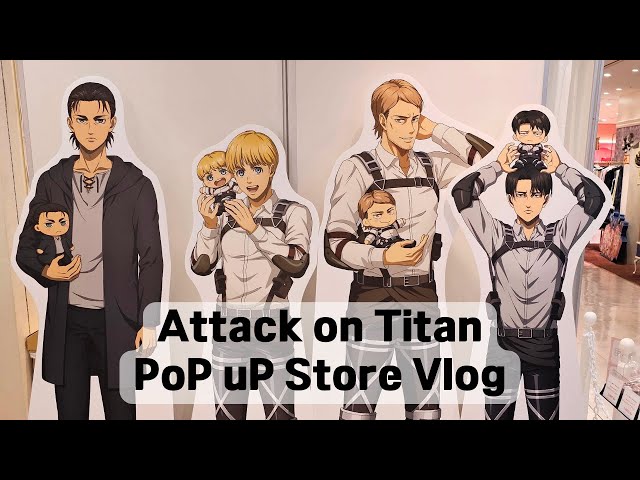 Attack on Titan pop-up store in Tokyo Vlog