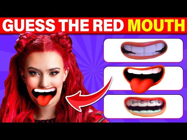 Where Is Red Mouth? | Guess the Descendants Character by the Mouth by the Silhouette Quiz| Look Quiz