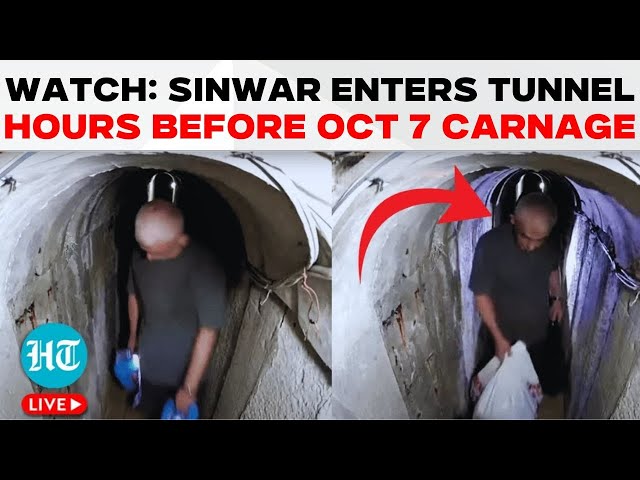 Israel Vs Hamas War LIVE | IDF Video Show Yahya Sinwar Entering Tunnel Hours Before Oct 7 Massacre