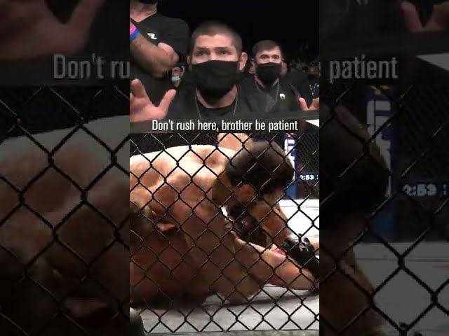 Coach Khabib Instructing Islam Makhachev to a Kimura Submission Win