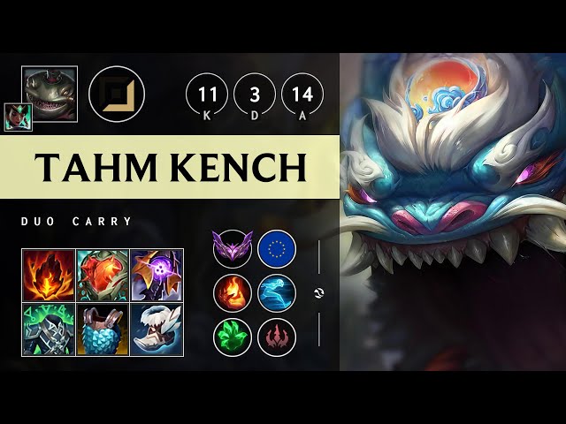 Tahm Kench Carry vs Corki: Triple Kill, Legendary - EUW Master Patch 14.22