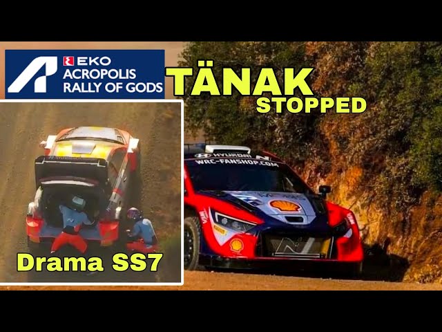 OTT TÄNAK TWO PUNCTURES ON ONE STAGE • EKO ACROPOLIS RALLY 2024 • Drama ss7