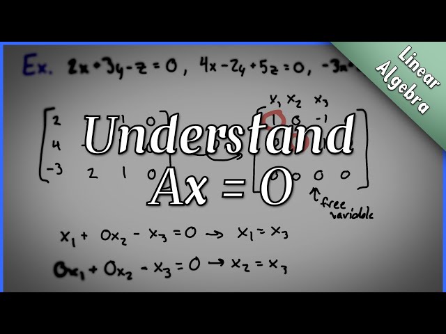 Ax = 0, the Homogenous Solution