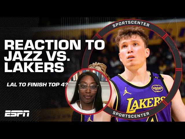 REACTION to Jazz vs. Lakers 👀 'LAL can finish in the TOP 4 of the West' - Ogwumike | SportsCenter