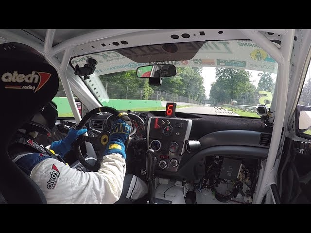 600HP Subaru WRX STI with Sequential Gearbox BRUTAL Shifting! - OnBoard SCREAMING at Monza!