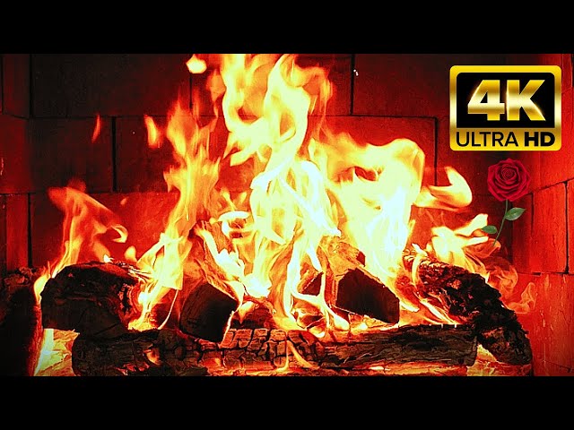 ⋆✩🔥 Cozy Fireplace 4K (12 Hours). Burning Logs & Crackling Fire Sounds Multimedia TV Screensaver🔥✩⋆