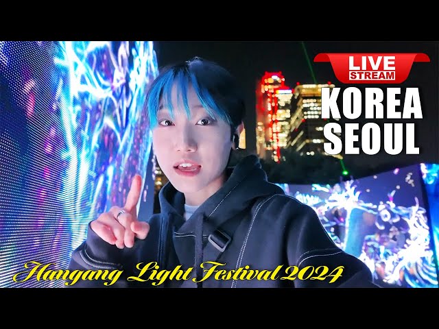 Korea Seoul Live 🇰🇷 Fantastic Korean Night Street | Walking Tour Hangang River Light Festival