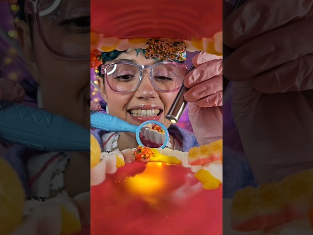 ASMR Tooth Fairy Eats Your Teeth Candy 🦷🍭🧚‍♀️ #asmr #asmrdentist #candyeating