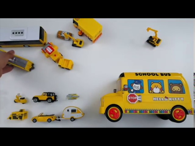 Learning Orange Yellow Green Blue Red for kids with street vehicles tomica トミカ tayo VooV ブーブ