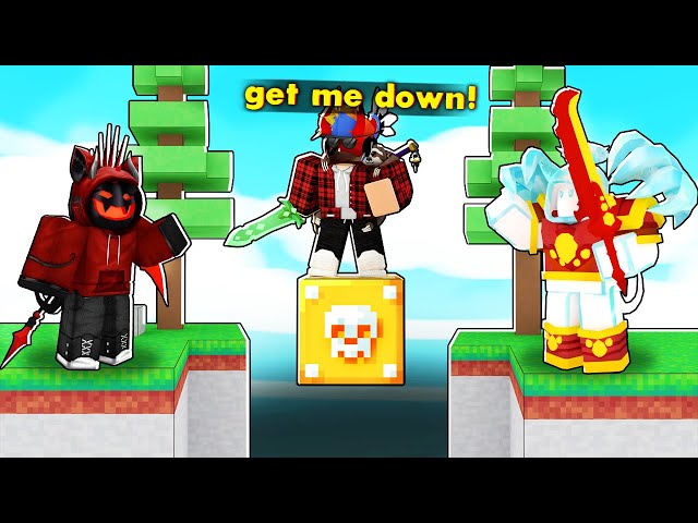 My Friends TRAPPED Me On ONE DEATH Block, So I Tried To ESCAPE... (ROBLOX BEDWARS)