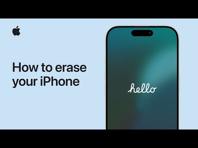 How to erase your iPhone | Apple Support