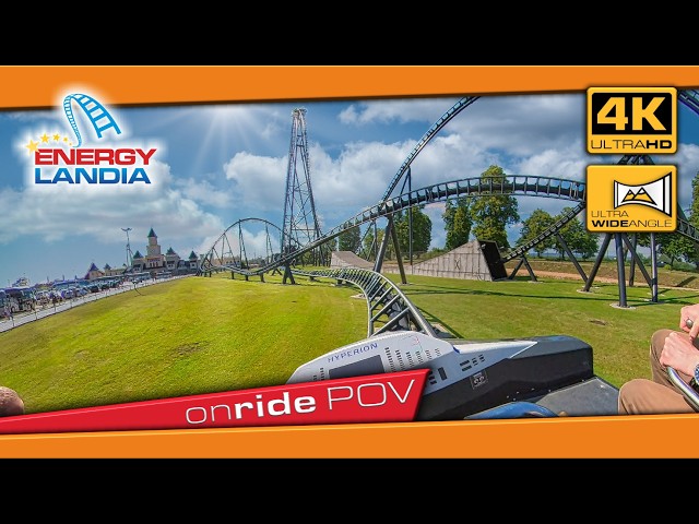 4K Adrenaline Overload 🤪: Hyperion Front Row on-ride POV - Intamin Mega Roller Coaster EnergyLandia