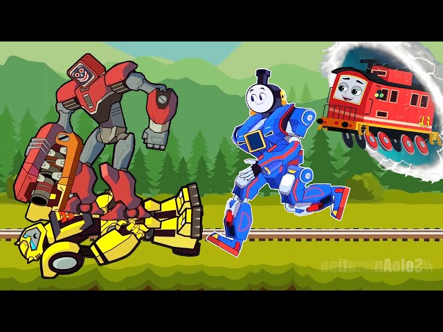 Thomas & Banana Cat | Bumblebee VS Jaws | - Battle #solomixgame