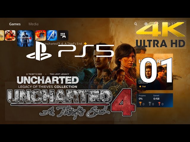 UNCHARTED 4 A Thief's End || PS5 || FULL GAMEPLAY PART 1 [ 4k HDR 60FPS ]- No Commentary