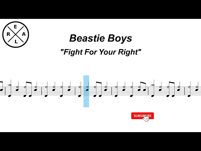 Fight For Your Right  - Beastie Boys Drumscore