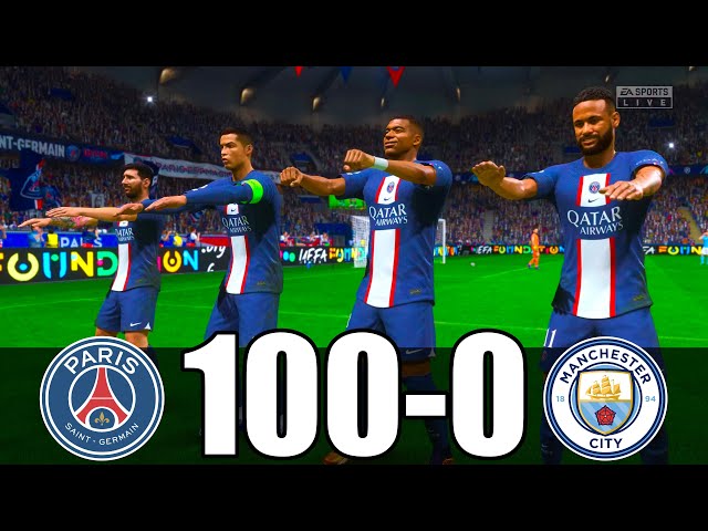 FIFA 23 | RONALDO, MESSI, MBAPPE, NEYMAR, ALL STARS | PSG 100 - 0 MANCHESTER CITY | UCL FINAL