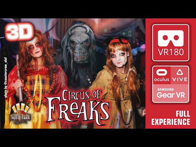 Circus of Freaks 3D - Halloween VR180 scary Creepypasta Experience | Movie Park VR360 #horrorstory