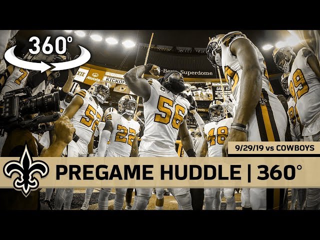 360° View of Saints Pregame Huddle - Week 4 vs Cowboys | New Orleans Saints