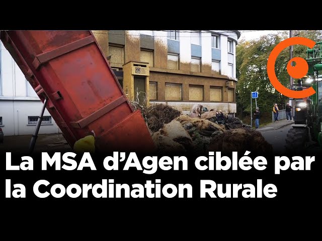 REPLAY - Agriculteurs : lisier et déchets répandus devant la MSA (sécurité sociale agricole)