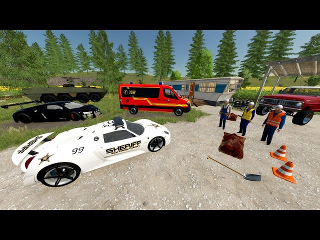 Police Search Abandoned Forest and Give Tickets to Everyone | Farming Simulator 22