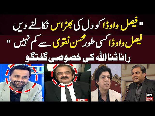 Rana Sanaullah's Huge Statement Regarding Faisal Vawda And Mohsin Naqvi