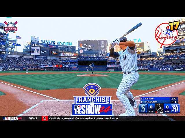 MLB The Show 24 New York Yankees vs Seattle Mariners - Franchise Mode #17 - Gameplay PS5 HD 60fps