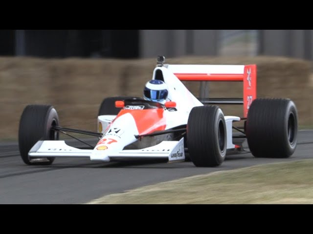 McLaren MP4/5B F1 ex Ayrton Senna | Honda V10 Engine Sound - Mika Häkkinen at Goodwood FOS