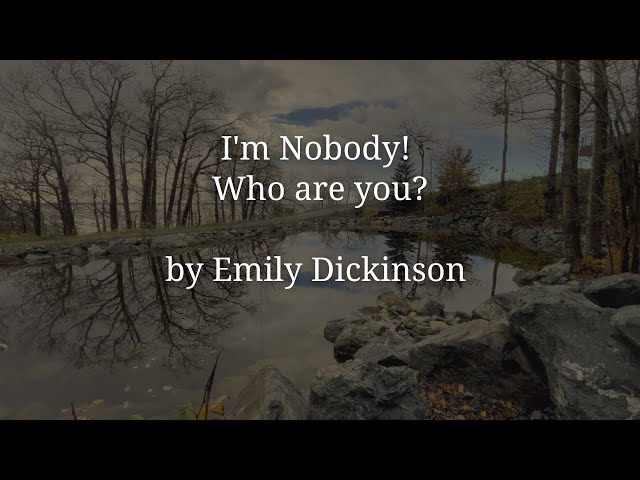 'I'm Nobody! Who are you?' by Emily Dickinson, read by Word Nourishment