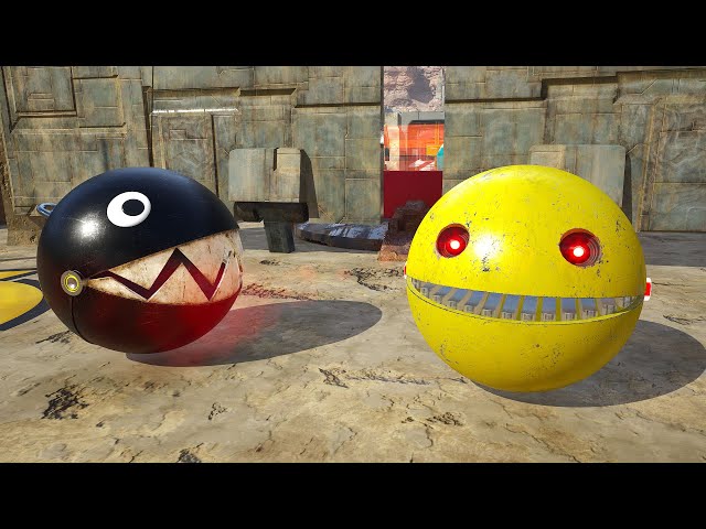 Pacman & Chain Chomp vs Robot Villains – Futuristic Maze Adventure!