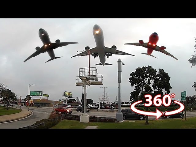 Watching Planes Land At LAX (Los Angeles) in 360