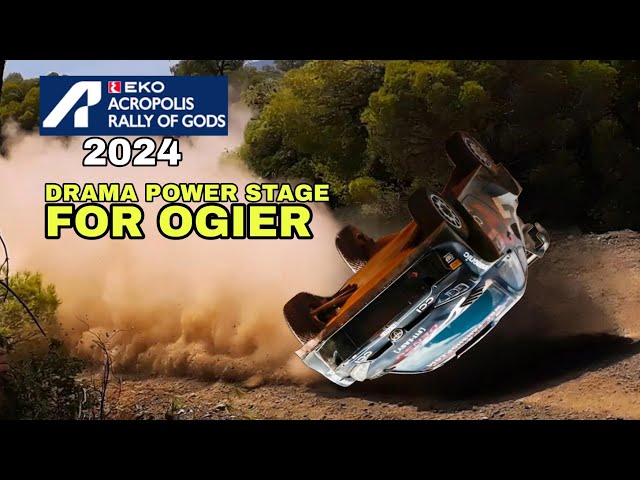 OGIER ROLLED ON POWER STAGE WRC EKO ACROPOLIS RALLY GREECE 2024