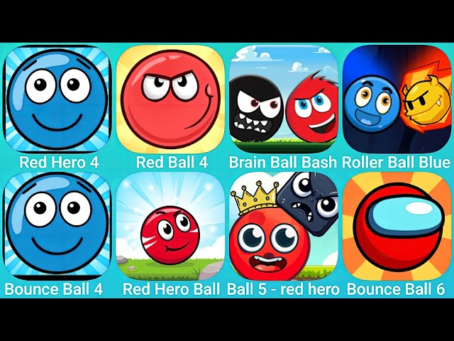 Red Hero 3, Red Ball 4, Brain Ball Bash, Roller Ball Blue, Bounce Ball 4 and More Red Ball Games