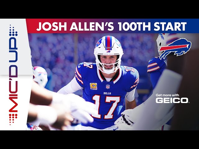 Josh Allen Mic'd Up For His 100th Career NFL Start In Epic Win Over Tennessee Titans | Buffalo Bills