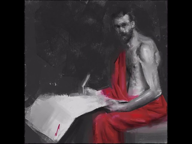 A Man jotting down his thoughts.Digital Painting done in Rebelle 7 Pro @EscapeMotions