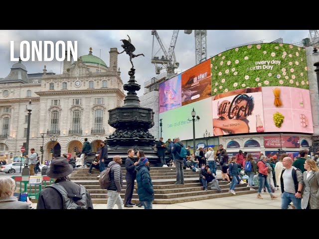 London Walk | Piccadilly Circus,  REGENT STREET to Oxford Circus | London tour | (April 2022) 4K HDR